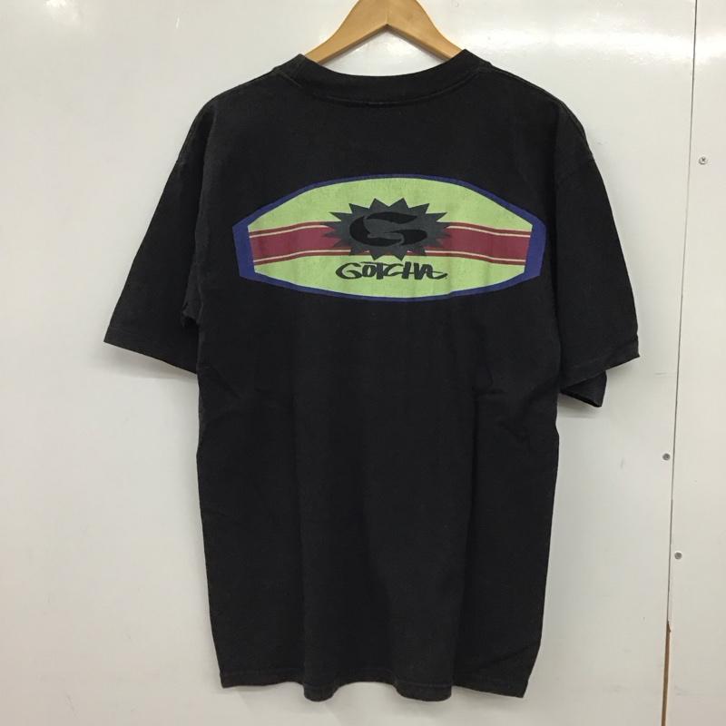 ガッチャ GOTCHA Tシャツ 半袖 半袖カットソー プリントTシャツ クルーネックカットソー L ロゴ、文字 ダークグレー / ダークグレー / メンズ USED 古着 中古 10156460