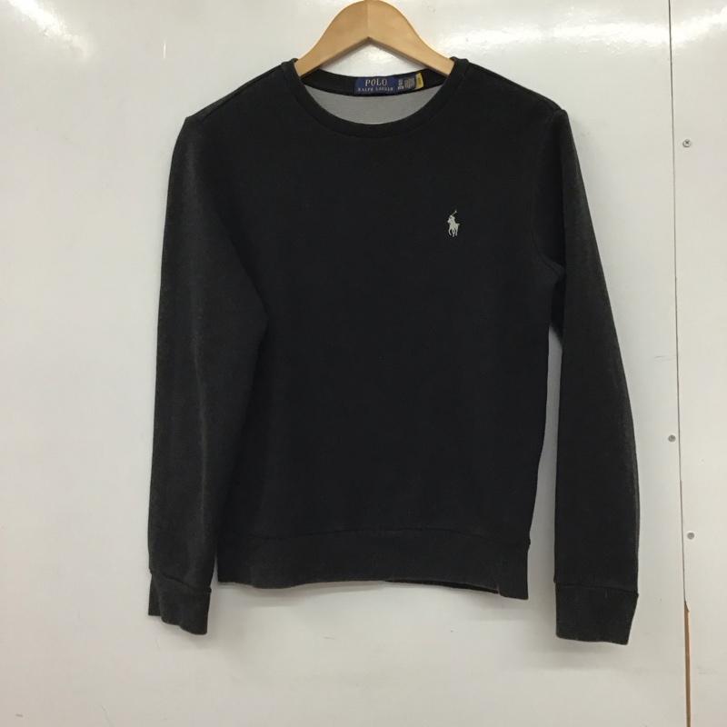 ポロラルフローレン POLO RALPH LAUREN トレーナー 長袖 長袖トレーナー スウェット クルーネック プルオーバー XS ロゴ、文字 黒 / ブラック / black メンズ USED 古着 中古 10156461