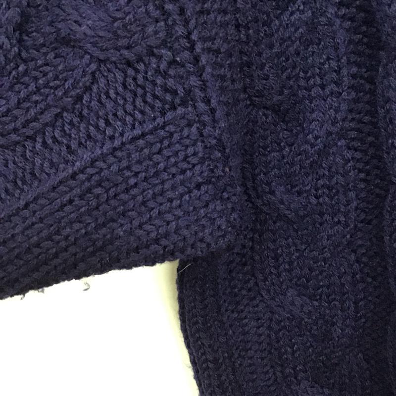 エディーバウアー Eddie Bauer ニット、セーター 長袖 長袖ニットカットソー クルーネック セーター L  紺 / ネイビー / navy メンズ USED 古着 中古 10156462