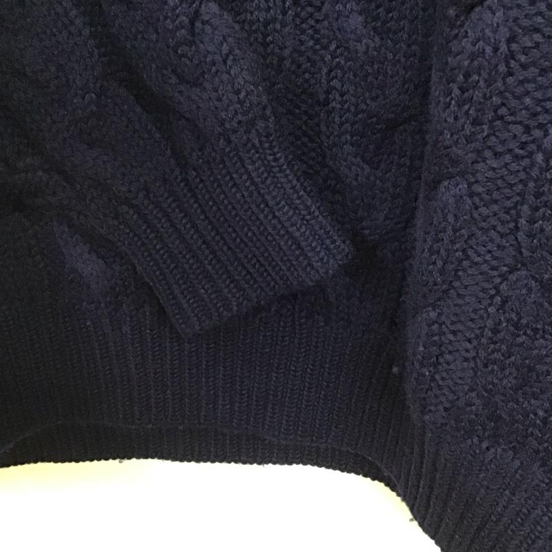エディーバウアー Eddie Bauer ニット、セーター 長袖 長袖ニットカットソー クルーネック セーター L  紺 / ネイビー / navy メンズ USED 古着 中古 10156462