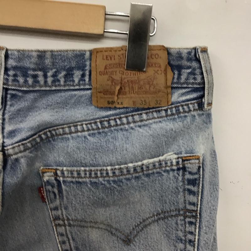リーバイストラウスアンドコー Levi Strauss & co. パンツ デニム、ジーンズ デニムパンツ スリムパンツ カジュアルパンツ 35インチ ダメージ加工 インディゴ / インディゴ / Indigo メンズ USED 古着 中古 10156464