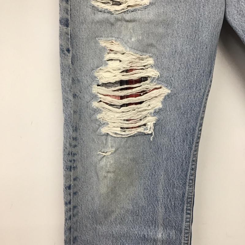 リーバイストラウスアンドコー Levi Strauss & co. パンツ デニム、ジーンズ デニムパンツ スリムパンツ カジュアルパンツ 35インチ ダメージ加工 インディゴ / インディゴ / Indigo メンズ USED 古着 中古 10156464