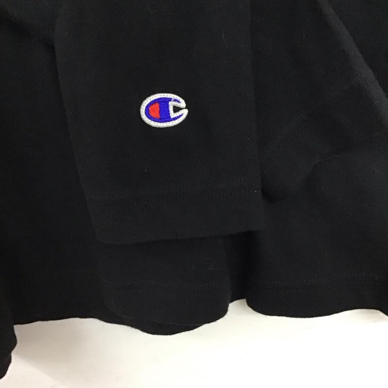 チャンピオン Champion カットソー 長袖 長袖カットソー ロゴカットソー クルーネック M ロゴ、文字 黒 / ブラック / black メンズ USED 古着 中古 10156466