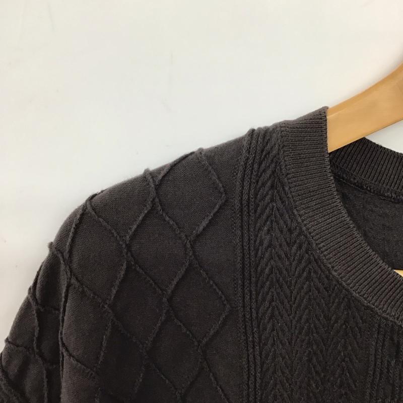 キャルオーライン CAL O LINE カットソー 半袖 半袖カットソー クルーネック M  ダークグレー / ダークグレー / メンズ USED 古着 中古 10156468
