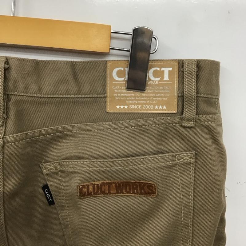 クラクト CLUCT パンツ デニム、ジーンズ カジュアルパンツ スリムパンツ L ロゴ、文字 ベージュ / ベージュ / beige メンズ USED 古着 中古 10156470