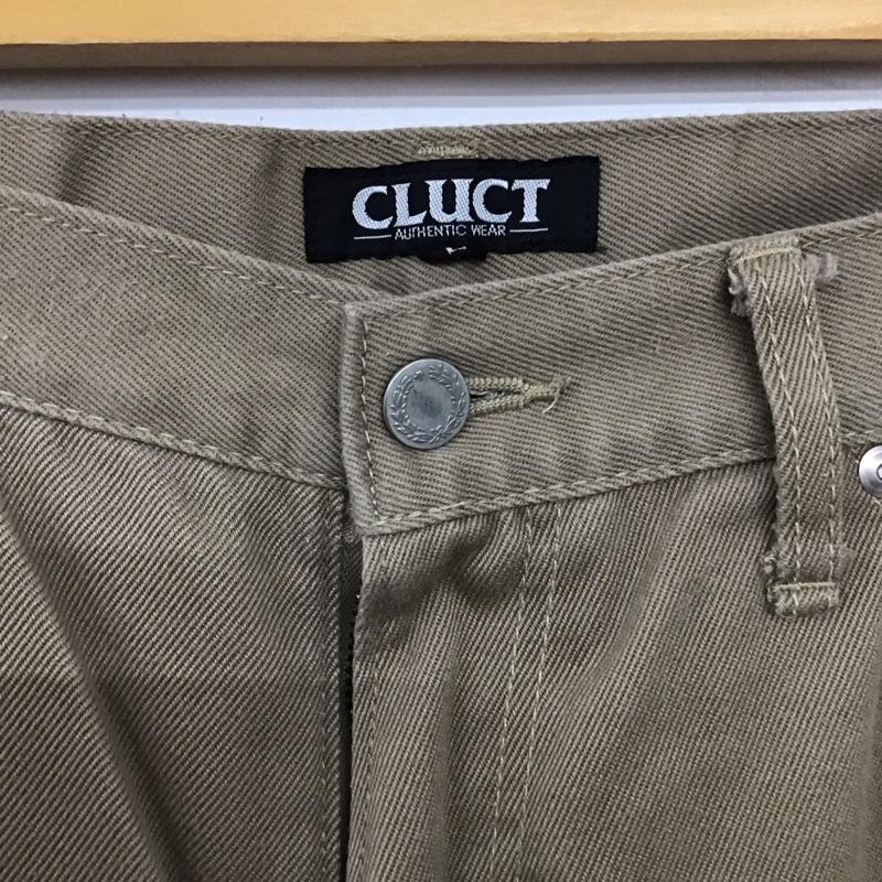 クラクト CLUCT パンツ デニム、ジーンズ カジュアルパンツ スリムパンツ L ロゴ、文字 ベージュ / ベージュ / beige メンズ USED 古着 中古 10156470