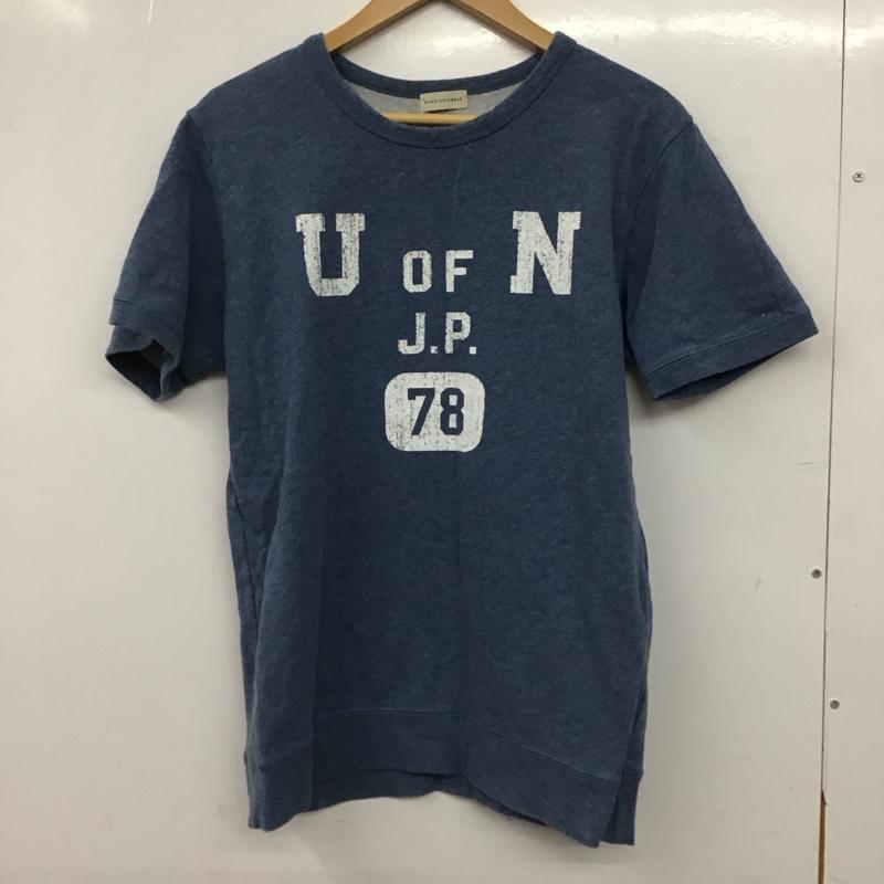 ナノユニバース nano・universe Tシャツ 半袖 半袖カットソー プリントTシャツ クルーネックカットソー S ロゴ、文字 水色 / ライトブルー / メンズ USED 古着 中古 10156475