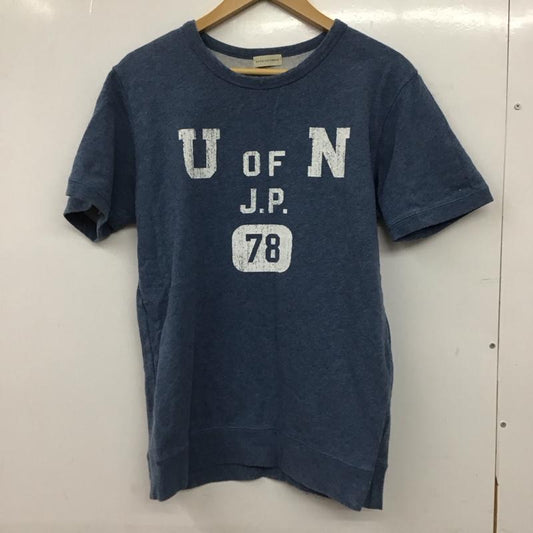ナノユニバース nano・universe Tシャツ 半袖 半袖カットソー プリントTシャツ クルーネックカットソー S ロゴ、文字 水色 / ライトブルー / メンズ USED 古着 中古 10156475