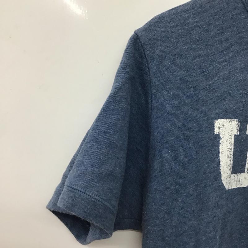 ナノユニバース nano・universe Tシャツ 半袖 半袖カットソー プリントTシャツ クルーネックカットソー S ロゴ、文字 水色 / ライトブルー / メンズ USED 古着 中古 10156475