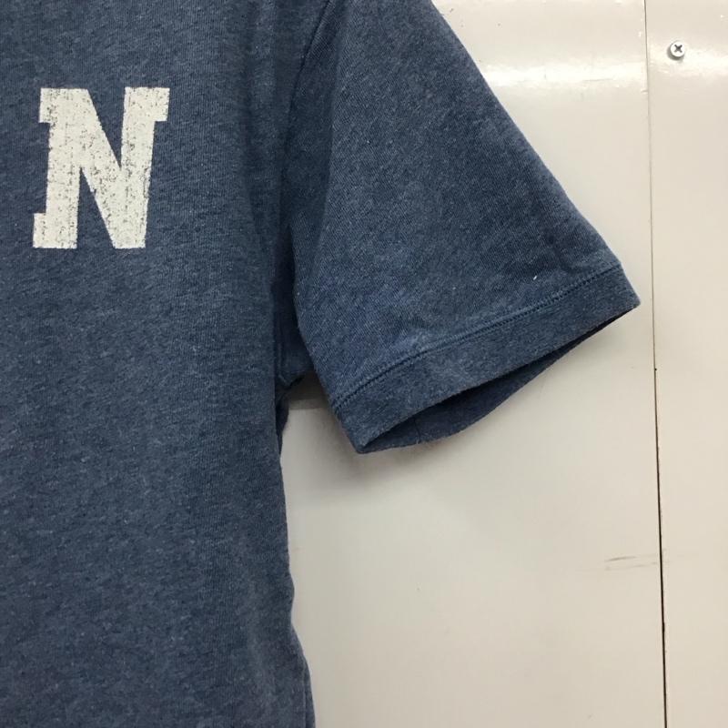 ナノユニバース nano・universe Tシャツ 半袖 半袖カットソー プリントTシャツ クルーネックカットソー S ロゴ、文字 水色 / ライトブルー / メンズ USED 古着 中古 10156475