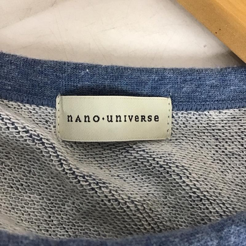 ナノユニバース nano・universe Tシャツ 半袖 半袖カットソー プリントTシャツ クルーネックカットソー S ロゴ、文字 水色 / ライトブルー / メンズ USED 古着 中古 10156475