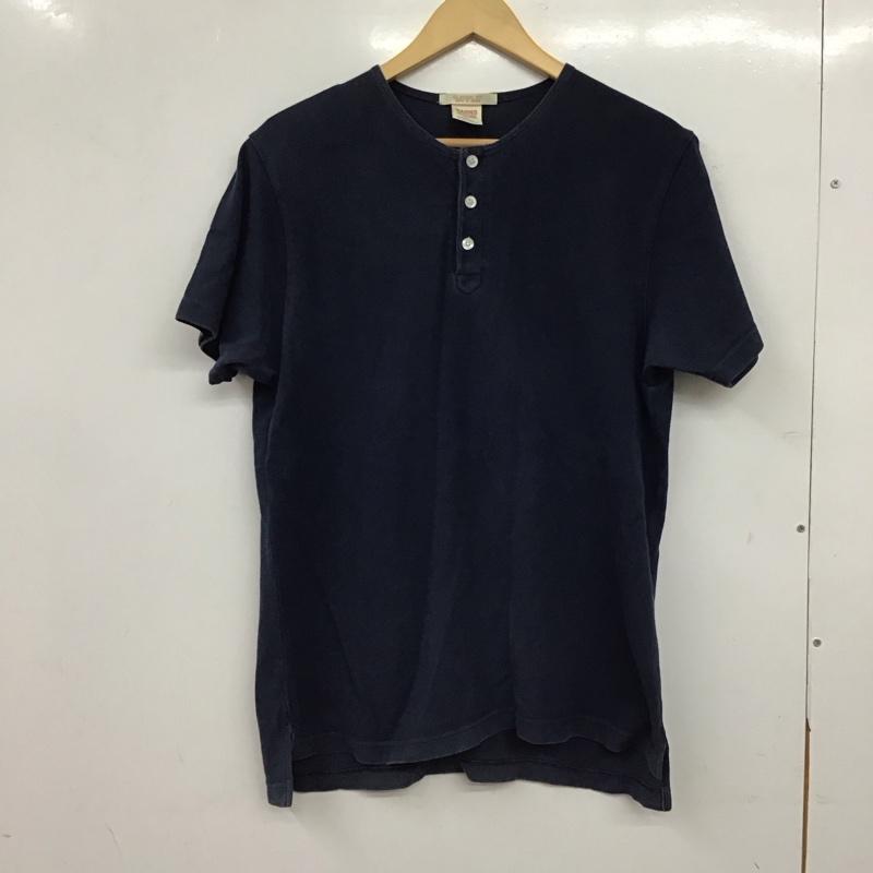 バーンズ BARNS カットソー 半袖 半袖カットソー ヘンリーネックカットソー 1 無地 紺 / ネイビー / navy メンズ USED 古着 中古 10156476