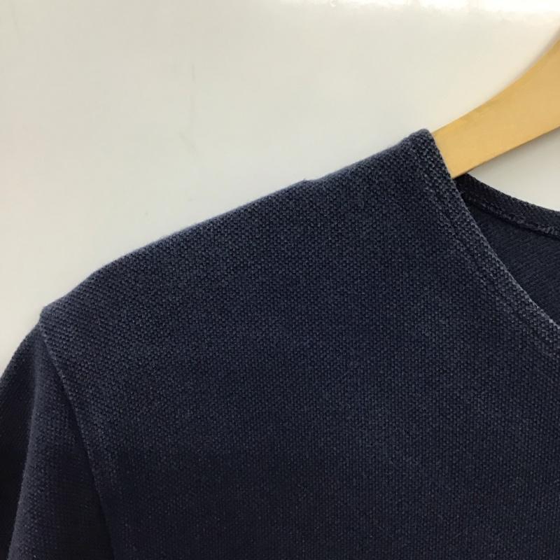 バーンズ BARNS カットソー 半袖 半袖カットソー ヘンリーネックカットソー 1 無地 紺 / ネイビー / navy メンズ USED 古着 中古 10156476