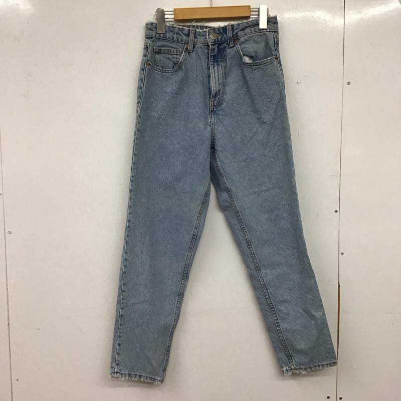 ザラ ZARA パンツ デニム、ジーンズ デニムパンツ スリムパンツ カジュアルパンツ 36インチ ダメージ加工 インディゴ / インディゴ / Indigo レディース USED 古着 中古 10156479