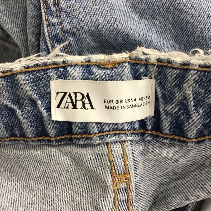 ザラ ZARA パンツ デニム、ジーンズ デニムパンツ スリムパンツ カジュアルパンツ 36インチ ダメージ加工 インディゴ / インディゴ / Indigo レディース USED 古着 中古 10156479