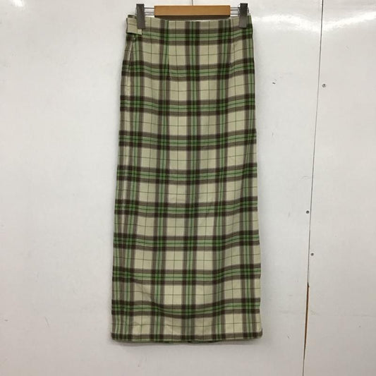ローリーズファーム LOWRYS FARM スカート ひざ丈スカート ロングスカート タイトスカート バックスリット FREE チェック マルチカラー / マルチカラー / multicolor レディース USED 古着 中古 10156483