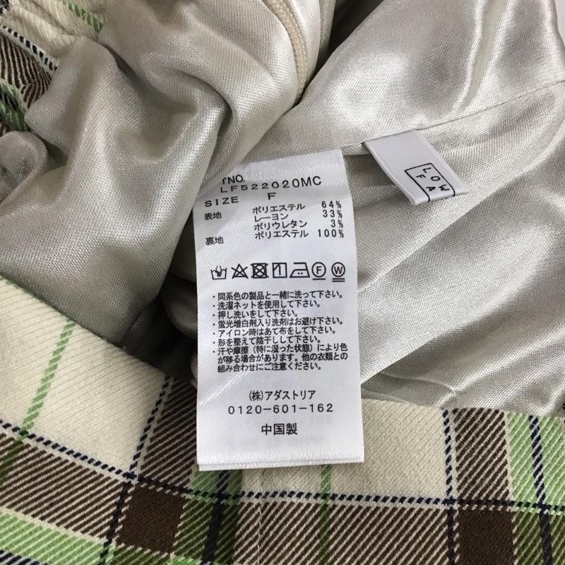 ローリーズファーム LOWRYS FARM スカート ひざ丈スカート ロングスカート タイトスカート バックスリット FREE チェック マルチカラー / マルチカラー / multicolor レディース USED 古着 中古 10156483