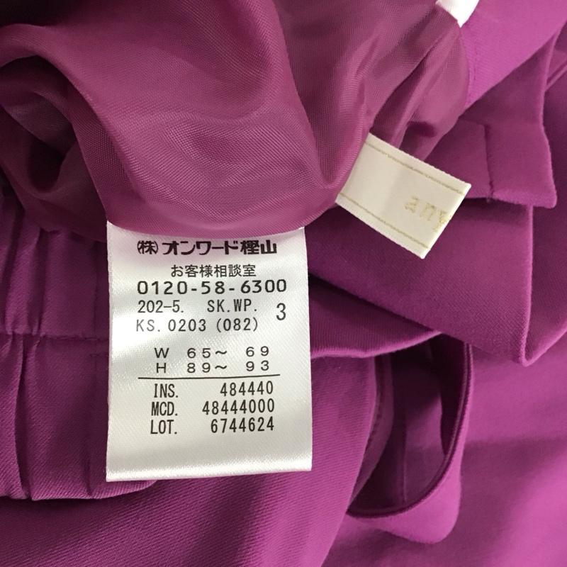 エニィスィス any SiS スカート ひざ丈スカート フレアスカート カジュアルスカート 無地 紫 / パープル / purple レディース USED 古着 中古 10156485