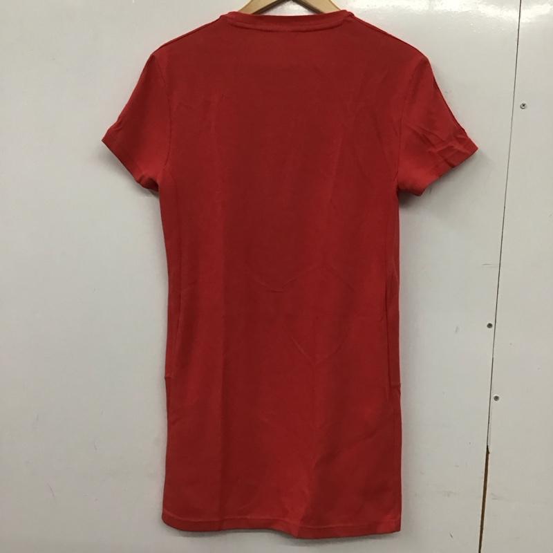 アディダス adidas Tシャツ 半袖 半袖カットソー プリントTシャツ クルーネックカットソー ロゴ、文字 赤 / レッド / red レディース USED 古着 中古 10156496