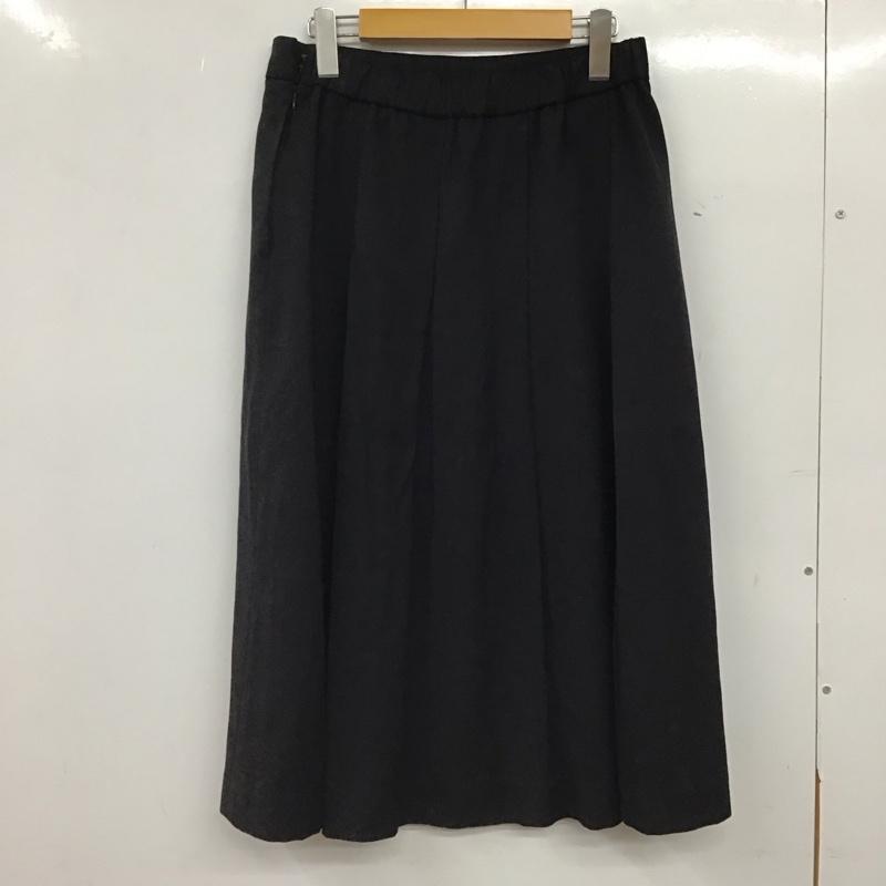 レプシィム LEPSIM スカート ひざ丈スカート フレアスカート カジュアルスカート L 無地 黒 / ブラック / black レディース USED 古着 中古 10156499