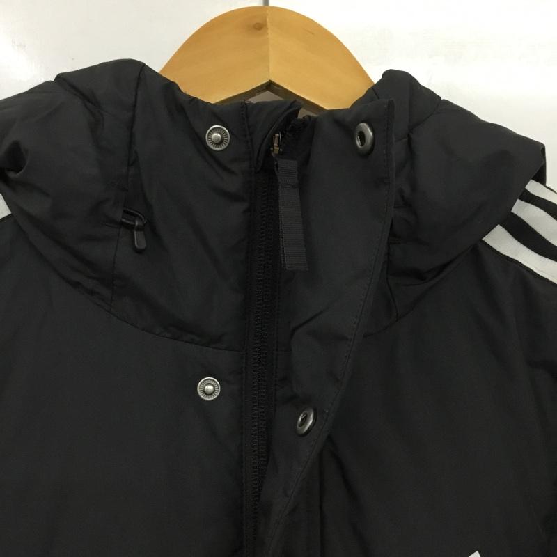 アディダス adidas ジャケット、上着 ジャンパー、ブルゾン hn2099 ロングダウンコート L ロゴ、文字 黒 / ブラック / black メンズ USED 古着 中古 10156506