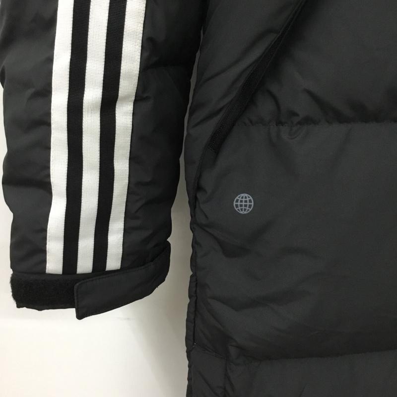 アディダス adidas ジャケット、上着 ジャンパー、ブルゾン hn2099 ロングダウンコート L ロゴ、文字 黒 / ブラック / black メンズ USED 古着 中古 10156506