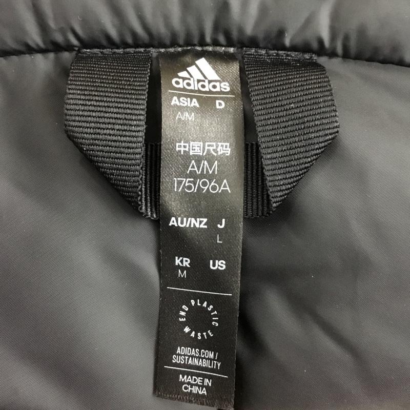アディダス adidas ジャケット、上着 ジャンパー、ブルゾン hn2099 ロングダウンコート L ロゴ、文字 黒 / ブラック / black メンズ USED 古着 中古 10156506