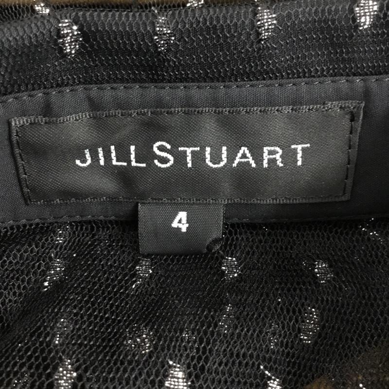 ジルスチュアート JILLSTUART ワンピース ロングスカート 長袖ロングワンピース シャツワンピース フロントボタン 4 総柄 黒 / ブラック / black レディース USED 古着 中古 10156507