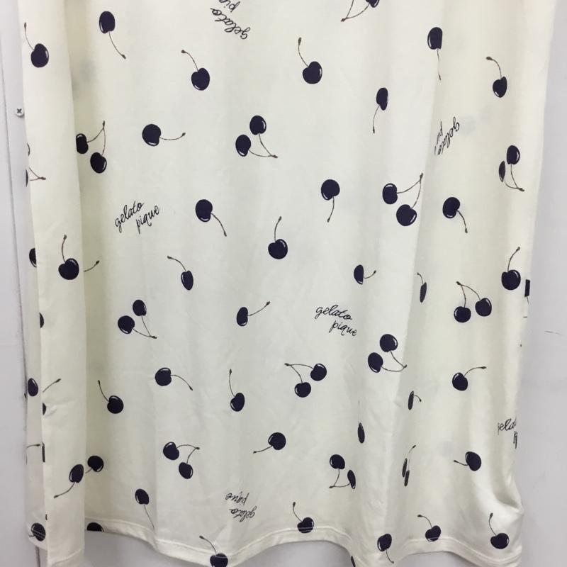ジェラートピケ gelato pique ワンピース ひざ丈スカート 半袖ワンピース ルームウェア FREE プリント 紺 / ネイビー / navy レディース USED 古着 中古 10156508