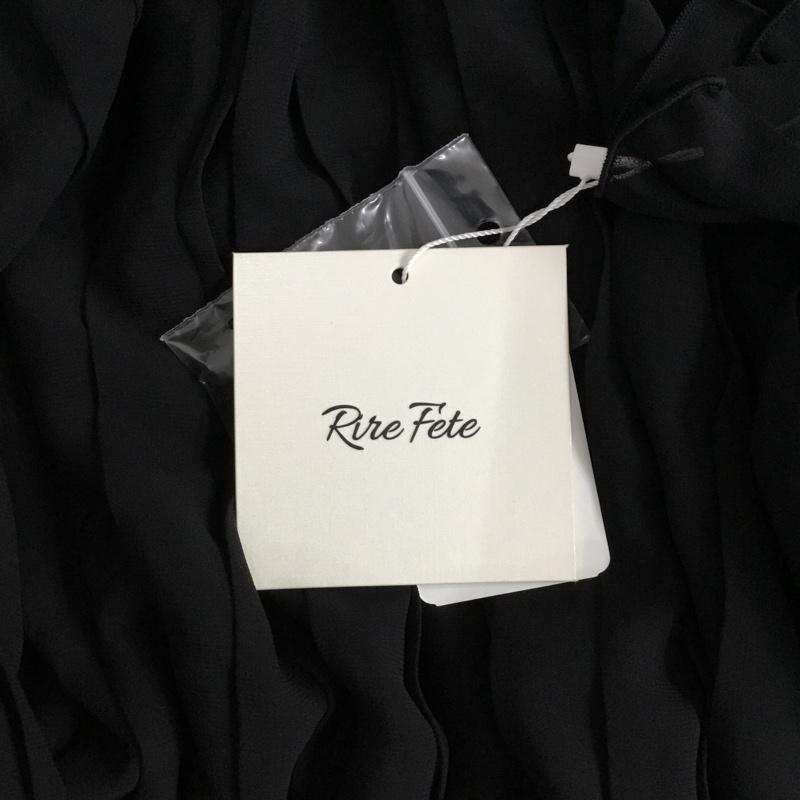 リルフェテ Rire Fete ワンピース ひざ丈スカート 長袖ロングワンピース フレアスカート 38 無地 黒 / ブラック / black レディース USED 古着 中古 10156510
