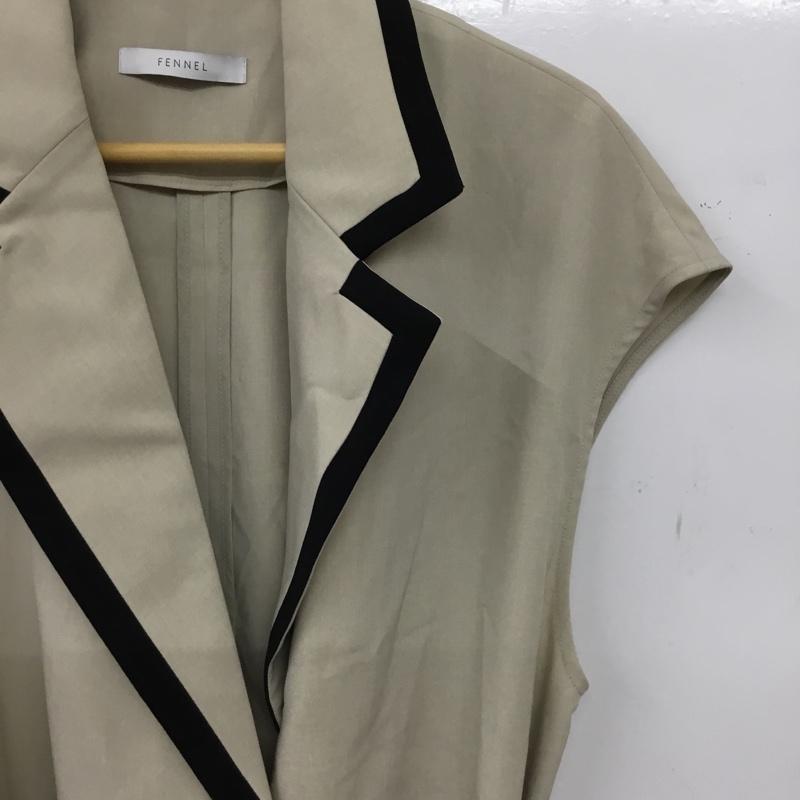 フェンネル FENNEL ベスト ベスト ロングベスト ノースリーブ 38 無地 ベージュ / ベージュ / beige レディース USED 古着 中古 10156511