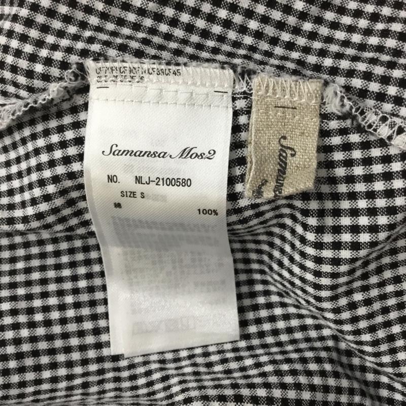 サマンサモスモス Samansa Mos2 ワンピース ロングスカート ロングワンピース ノースリーブワンピース フレアスカート S チェック 白 / ホワイト / white X 黒 / ブラック / black レディース USED 古着 中古 10156515