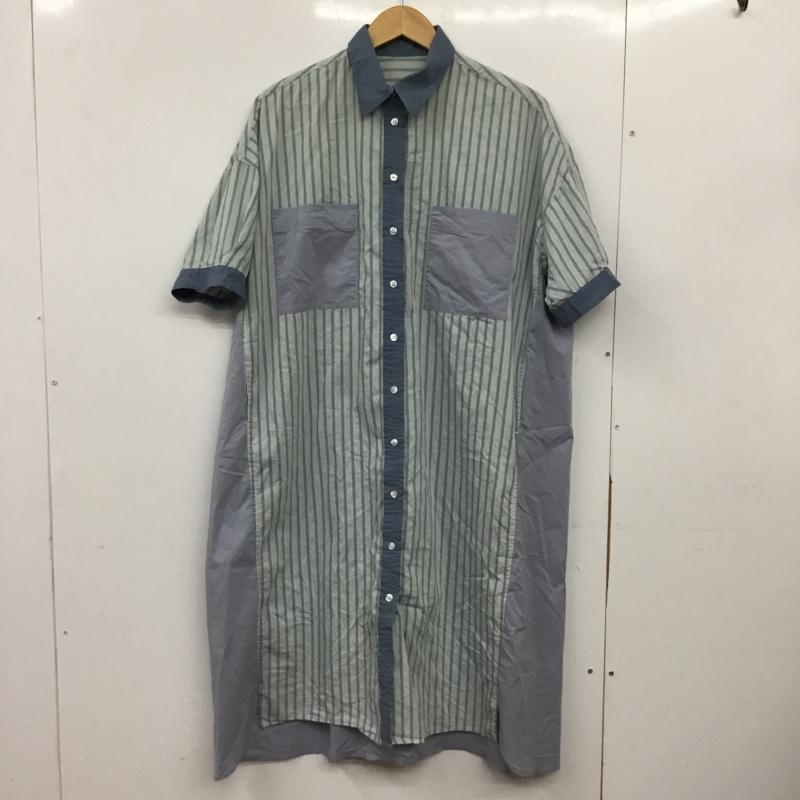 ミルクフェド MILKFED. ワンピース ロングスカート 半袖シャツワンピース ロングワンピース ONE SIZE ストライプ マルチカラー / マルチカラー / multicolor レディース USED 古着 中古 10156516