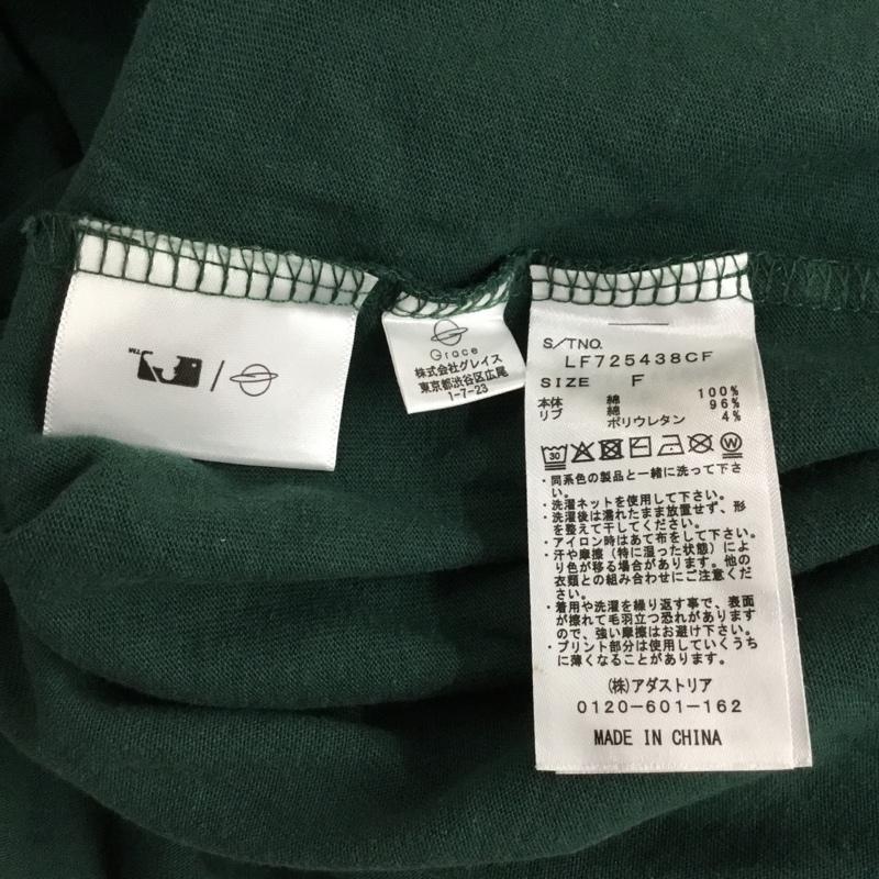 ローリーズファーム LOWRYS FARM ワンピース ロングスカート 長袖ロングワンピース フレアスカート FREE ロゴ、文字 緑 / グリーン / green レディース USED 古着 中古 10156520