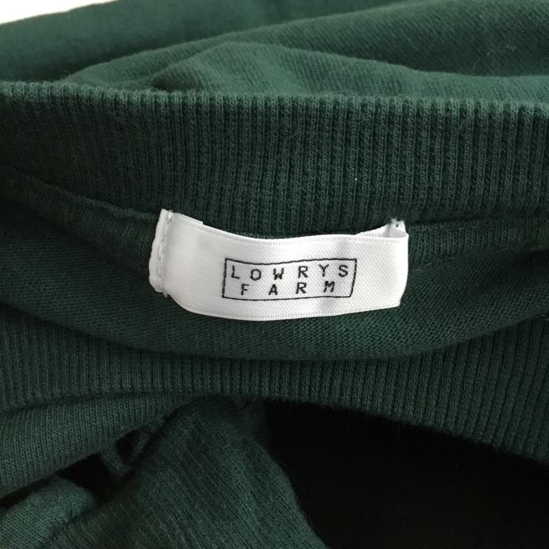 ローリーズファーム LOWRYS FARM ワンピース ロングスカート 長袖ロングワンピース フレアスカート FREE ロゴ、文字 緑 / グリーン / green レディース USED 古着 中古 10156520