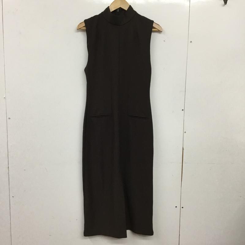 ザラ ZARA ワンピース ロングスカート ロングワンピース ノースリーブワンピース タイトスカート S 無地 茶 / ブラウン / brown レディース USED 古着 中古 10156521