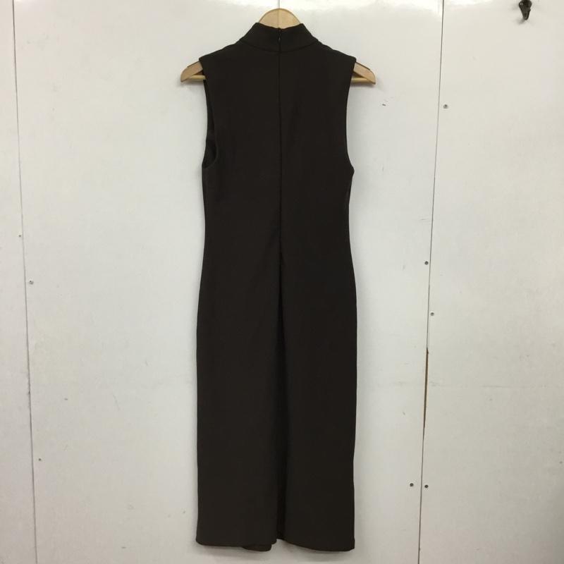 ザラ ZARA ワンピース ロングスカート ロングワンピース ノースリーブワンピース タイトスカート S 無地 茶 / ブラウン / brown レディース USED 古着 中古 10156521