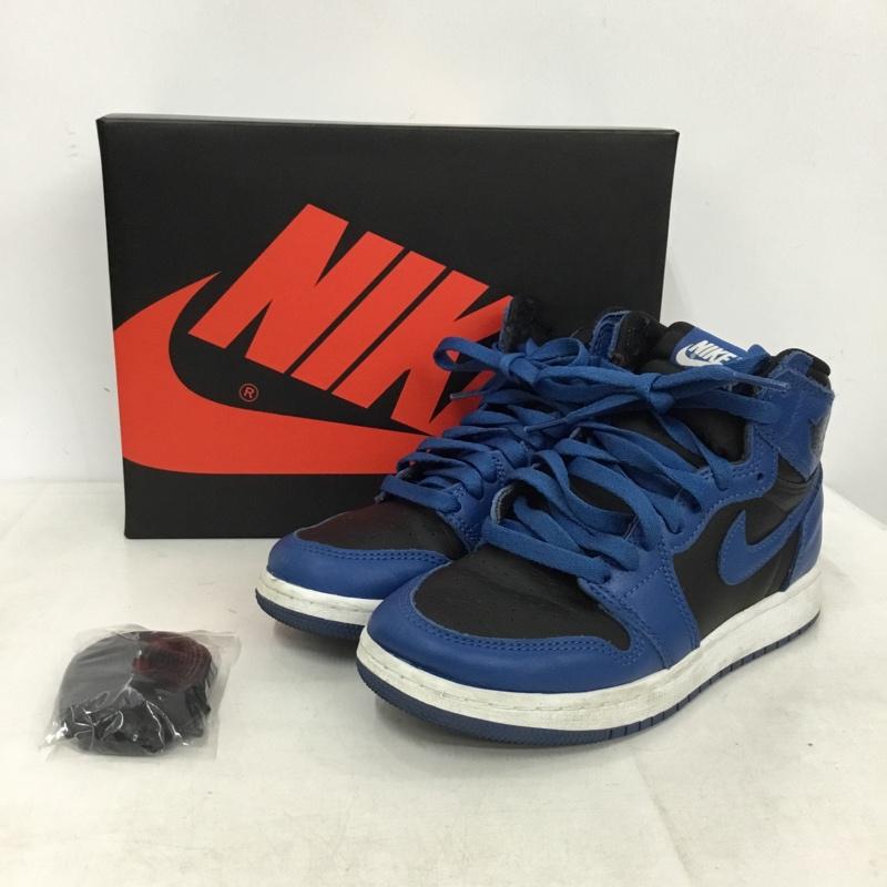 ナイキ NIKE スニーカー スニーカー 575441-404 AIR JORDAN 1 RETRO HIGH OG GS 23cm 箱有 23.0cm ロゴ、文字 黒 / ブラック / black X 青 / ブルー / blue X 白 / ホワイト / white レディース USED 古着 中古 10156528