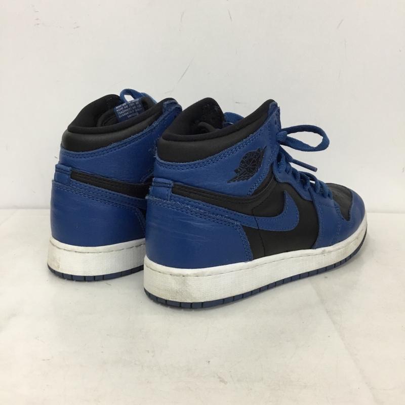 ナイキ NIKE スニーカー スニーカー 575441-404 AIR JORDAN 1 RETRO HIGH OG GS 23cm 箱有 23.0cm ロゴ、文字 黒 / ブラック / black X 青 / ブルー / blue X 白 / ホワイト / white レディース USED 古着 中古 10156528