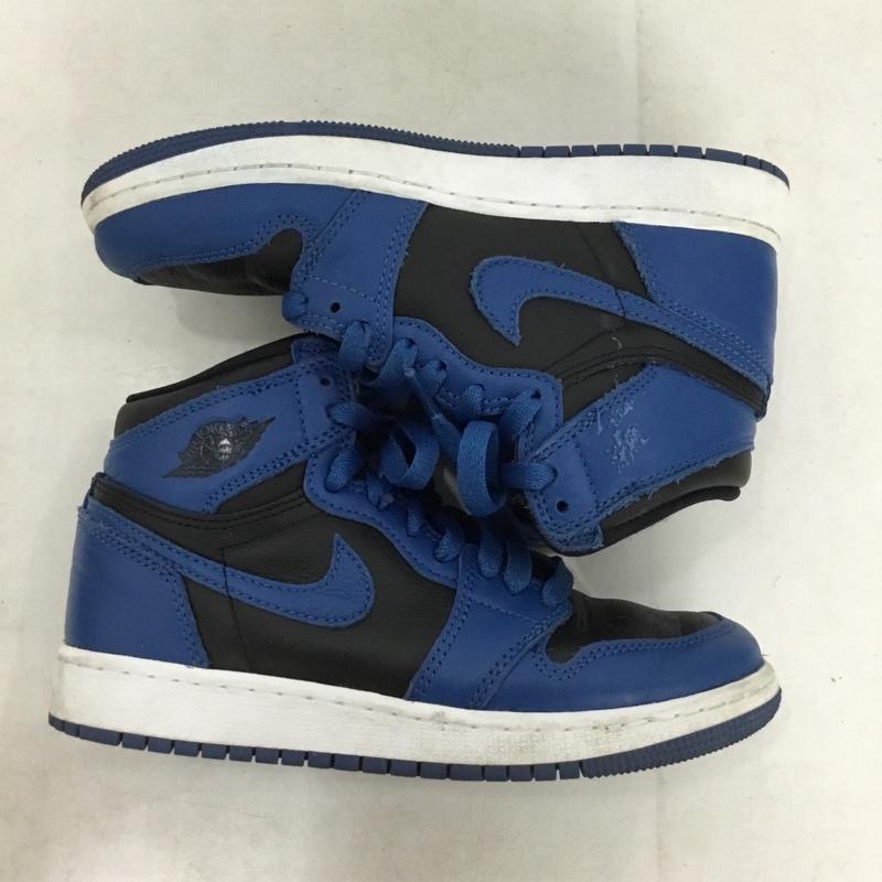 ナイキ NIKE スニーカー スニーカー 575441-404 AIR JORDAN 1 RETRO HIGH OG GS 23cm 箱有 23.0cm ロゴ、文字 黒 / ブラック / black X 青 / ブルー / blue X 白 / ホワイト / white レディース USED 古着 中古 10156528