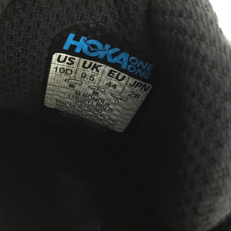 ホカ HOKA スニーカー スニーカー 1162011 BBLC BONDI 9 28cm 28.0cm ロゴ、文字 黒 / ブラック / black メンズ USED 古着 中古 10156530
