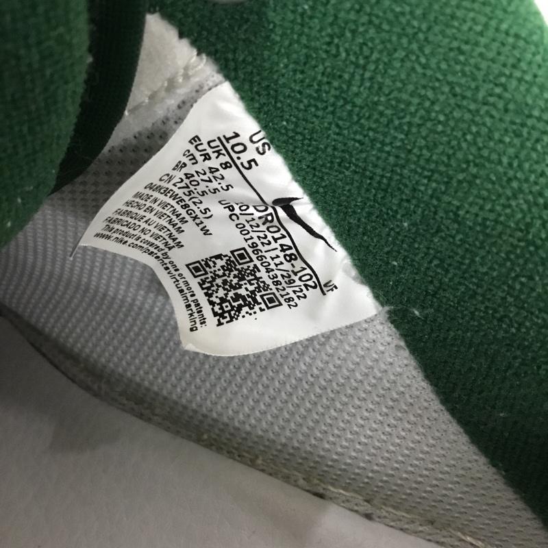 ナイキ NIKE スニーカー スニーカー DR0148-102 WMNS AIR FORCE 1 07 LX 27.5cm 27.5cm ロゴ、文字 白 / ホワイト / white X 緑 / グリーン / green メンズ USED 古着 中古 10156533