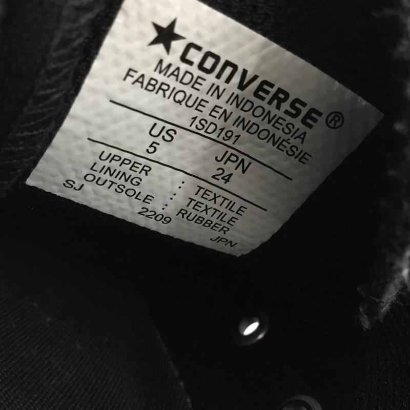 コンバース CONVERSE スニーカー スニーカー 1SD191 ALL STAR 100 TREKWAVE MN OX 24cm 24.0cm ロゴ、文字 黒 / ブラック / black レディース USED 古着 中古 10156534