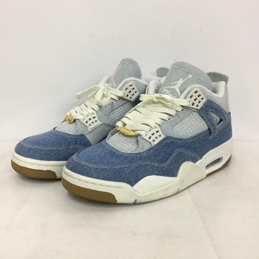 ナイキ NIKE スニーカー スニーカー IB6716-100 WMNS AIR JORDAN 4 RETRO デニム 28cn 28.0cm ロゴ、文字 青 / ブルー / blue X 水色 / ライトブルー / メンズ USED 古着 中古 10156535