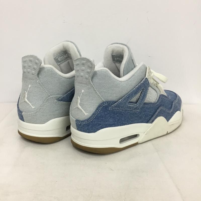 ナイキ NIKE スニーカー スニーカー IB6716-100 WMNS AIR JORDAN 4 RETRO デニム 28cn 28.0cm ロゴ、文字 青 / ブルー / blue X 水色 / ライトブルー / メンズ USED 古着 中古 10156535