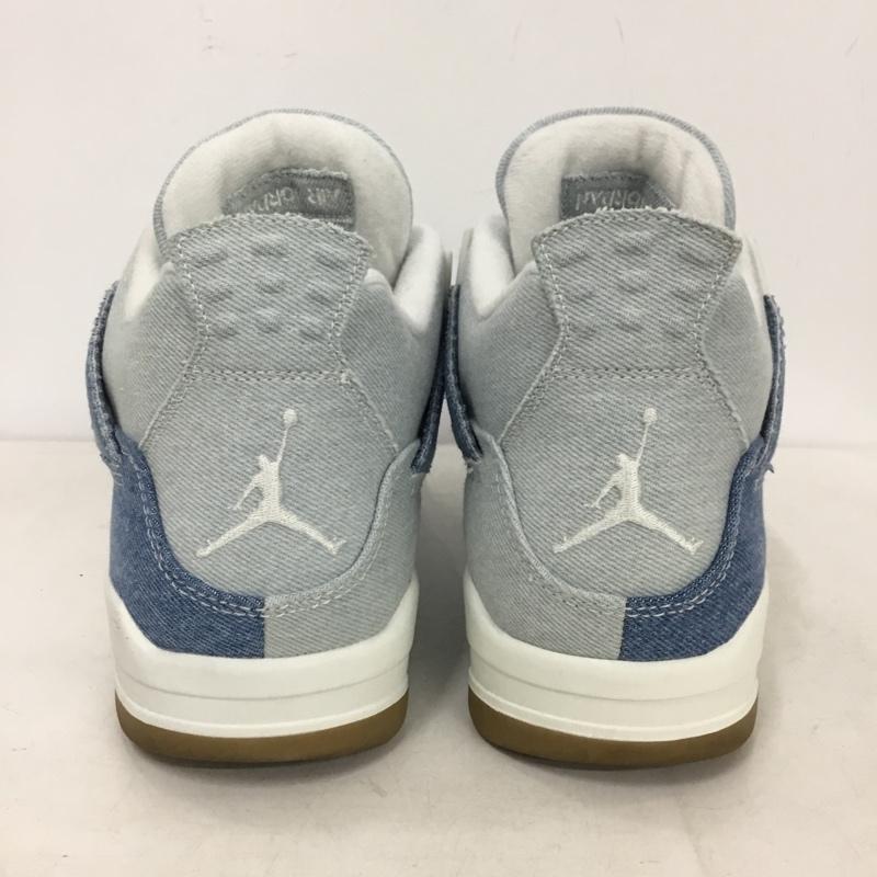 ナイキ NIKE スニーカー スニーカー IB6716-100 WMNS AIR JORDAN 4 RETRO デニム 28cn 28.0cm ロゴ、文字 青 / ブルー / blue X 水色 / ライトブルー / メンズ USED 古着 中古 10156535