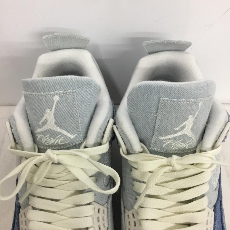 ナイキ NIKE スニーカー スニーカー IB6716-100 WMNS AIR JORDAN 4 RETRO デニム 28cn 28.0cm ロゴ、文字 青 / ブルー / blue X 水色 / ライトブルー / メンズ USED 古着 中古 10156535