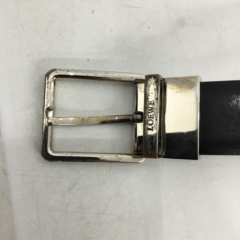ロエベ LOEWE ベルト・バックル ベルト スクエアバックル 無地 黒 / ブラック / black メンズ USED 古着 中古 10156543