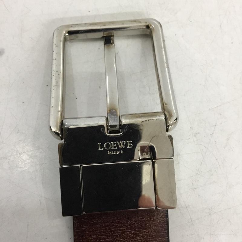 ロエベ LOEWE ベルト・バックル ベルト スクエアバックル 無地 黒 / ブラック / black メンズ USED 古着 中古 10156543