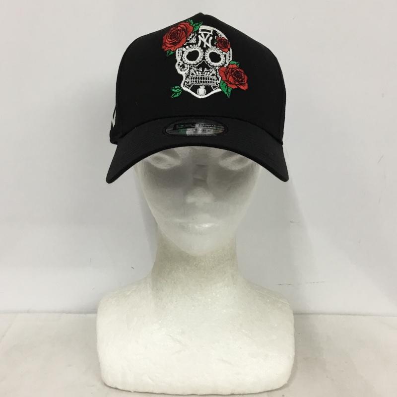 ニューエラ NEW ERA 帽子 キャップ NY ニューヨークヤンキース A-Frame Halloween Collection シュガースカル 刺繍 黒 / ブラック / black メンズ USED 古着 中古 10156548